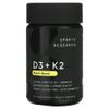 Sports Research, витамины D3+K2, на растительной основе, 60 растительных капсул
