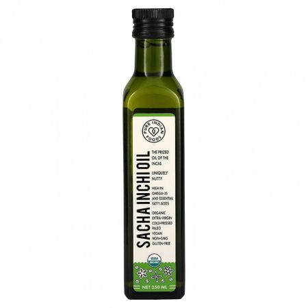 Pure Indian Foods, Органическое масло первого холодного отжима из арахиса инков, 250 мл