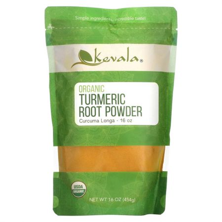 Kevala, порошок из корня органической куркумы, 454 г (16 унций)