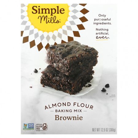 Simple Mills, смесь для выпечки брауни из миндальной муки, 368 г (12,9 унции)