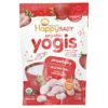Happy Family Organics, Organic Yogis, органические снеки из сублимированного йогурта с фруктами, с клубникой, 28 г (1 унция)