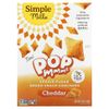 Simple Mills, Pop Mmms, запеченные снеки с растительной мукой, чеддер, 113 г (4 унции)
