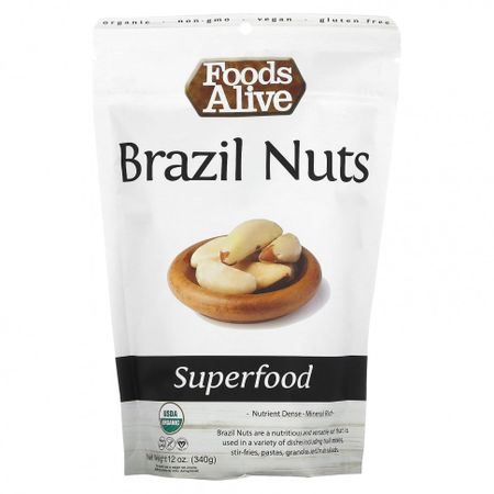 Foods Alive, Superfood, бразильские орехи, 340 г (12 унций)