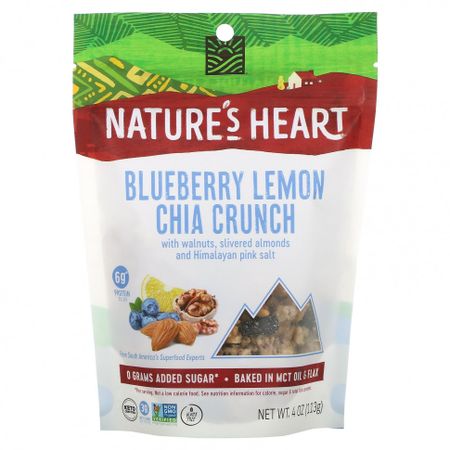 Nature's Heart, Chia Crunch, черника и лимон, 113 г (4 унции)