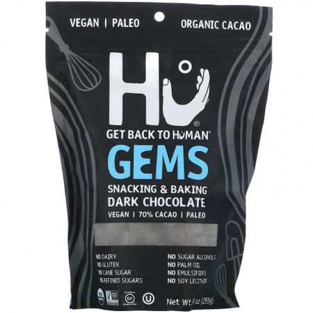 Hu, Gems, Снеки и выпечка, Темный шоколад, 255 г (9 унций)
