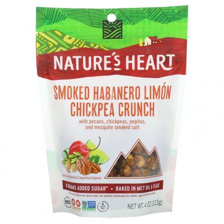 Nature's Heart, Chickpea Crunch, хабанеро с копченым лимоном, 113 г (4 унции)