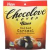 Chocolove, Bites, соленая карамель в 55% темном шоколаде, 100 г (3,5 унции)