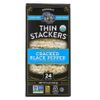 Lundberg, Organic Thin Stackers, воздушные пирожные, черный перец с мелкой солью, с легкой солью, 24 рисовых кекса, 168 г (6 унций)