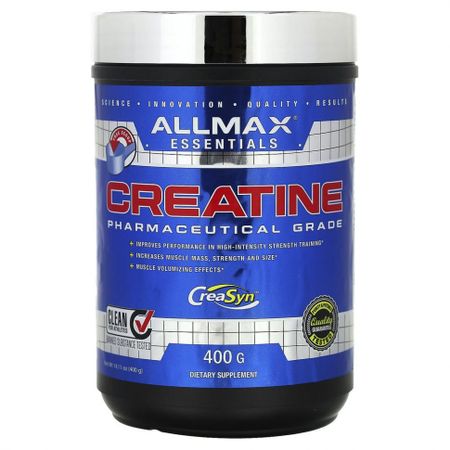 ALLMAX Nutrition, Порошок креатина, 100 % чистый тонкодисперсный моногидрат креатина, креатин фармацевтической категории, 400 г (14,11 унции)