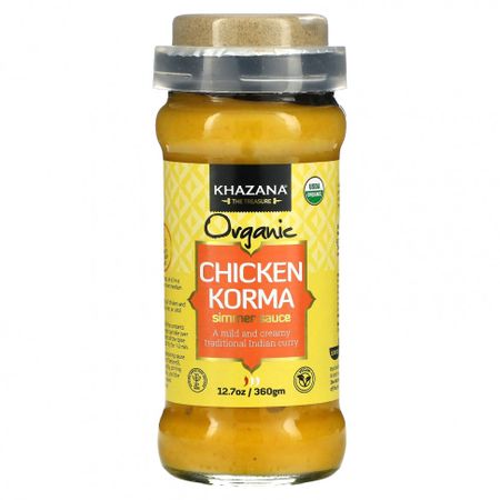 Khazana, Органический соус на медленном огне с курицей Корма, 360 г (12,7 унции)