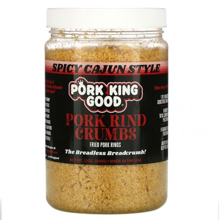 Pork King Good, Крошка из свинины, острый по-каджунски, 340 г (12 унций)