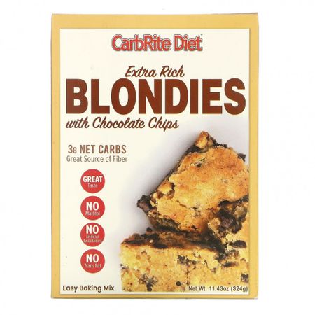 Universal Nutrition, CarbRite Diet, Extra Rich Blondies with Chocolate Chips, 11.43 oz (324 g)