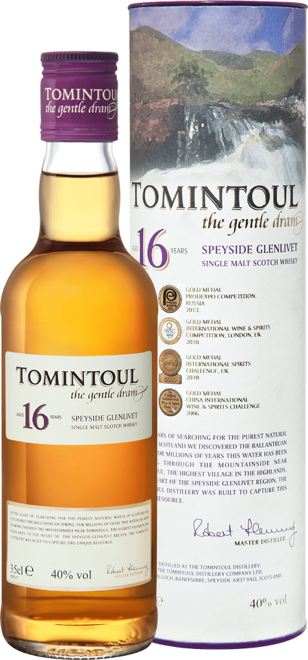 Tomintoul Speyside Glenlivet Single Malt Scotch Whisky 16 YO (gift box)