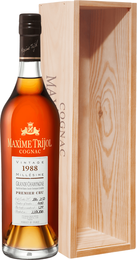 Maxime Trijol Cognac Grande Champagne 1er Cru 1988 (gift box)