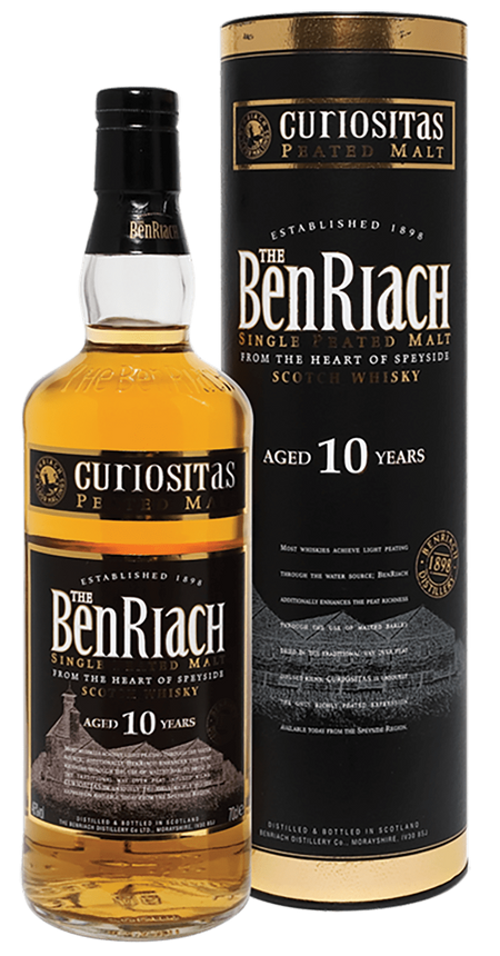 Benriach Curiositas 10 y.o. Single Malt Scotch Whisky (gift box)