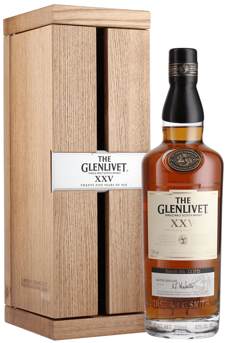 The Glenlivet XXV 25 y.o. single malt scotch whisky (gift box)