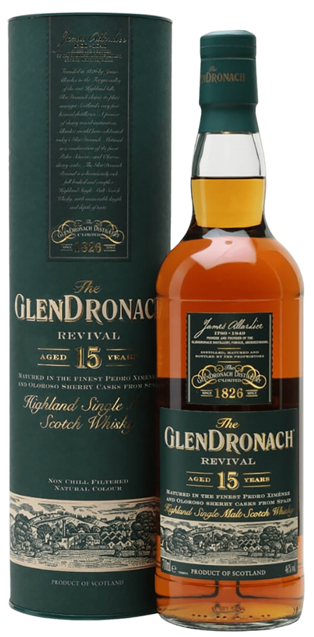 Glendronach Revival Highland Single Malt Scotch Whisky 15 y.o. (gift box)