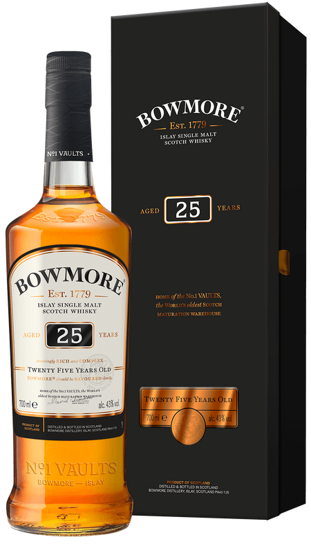 Bowmore 25 y.o. Islay single malt scotch whisky (gift box)
