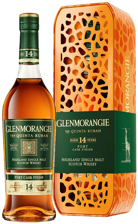 Glenmorangie The Quinta Ruban Single Malt Scotch Whisky 14 y.o. (gift box Giraffe)