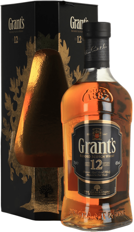 Grant's 12 y.o. Blended Scotch Whisky (gift box)