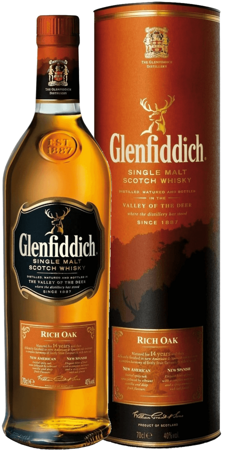 Glenfiddich Rich Oak 14 y.o. Single Malt Scotch Whisky (gift box)