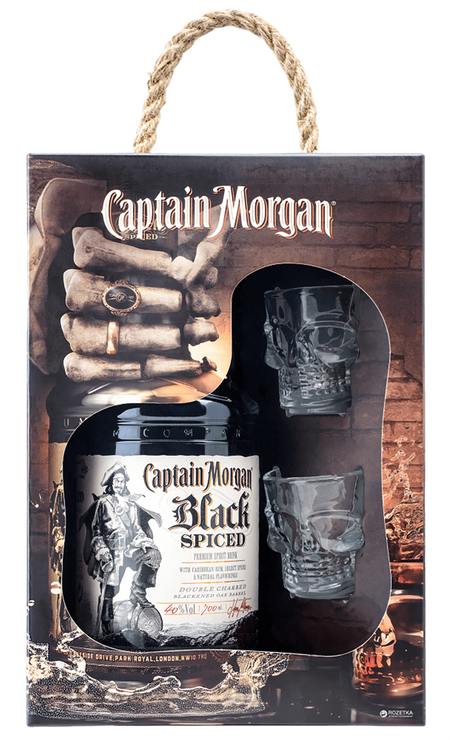 Captain Morgan Black Spiced Spirit Drink (gift box)