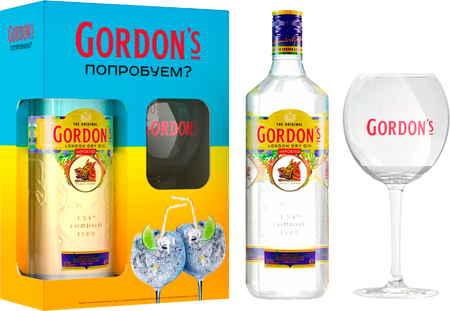 Gordon's London Dry Gin (gift set with a glass)