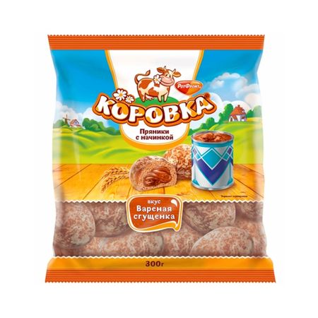 Пряники Рот Фронт Коровка с вареной сгущенкой, 300 г
