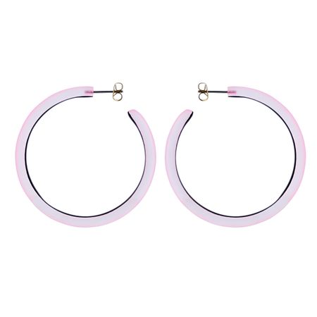 Alexis Bittar Розовые серьги-кольца с люцитовыми вставками