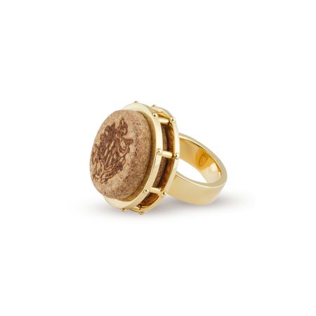 AMARIN Jewelry Позолоченное кольцо CORK из бронзы 
