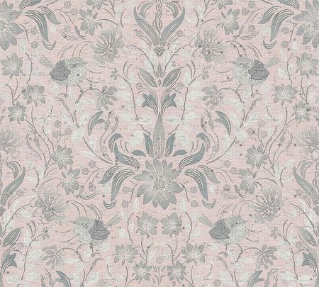 Обои AS Creation Maison Charme 39075-2 Винил на флизелине 0531005 РозовыйСерыйБелый ПтицыЦветы 2169₽