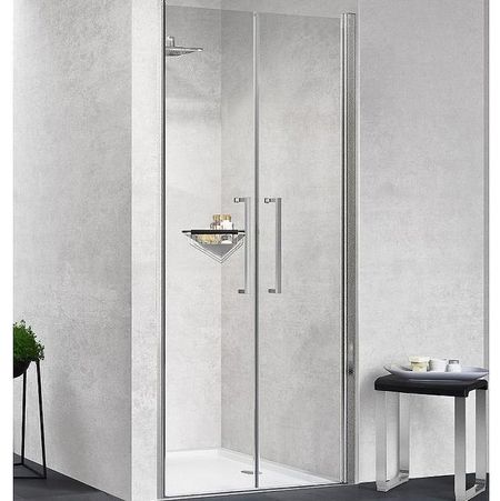 Душевая дверь Novellini Young 90 Y22B87-1K профиль Хром стекло прозрачное