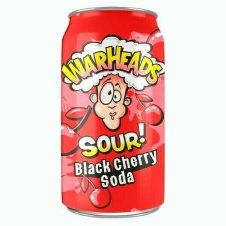 Газированный напиток Warheads Sour Black Cherry Soda, 355 мл