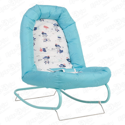 Шезлонг Polini Kids «Котики» бирюза до 10 кг купить недорого