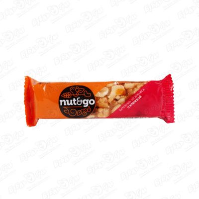 Батончик арахисовый nut&go клюква 42г