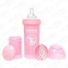 Бутылка TWISTSHAKE антиколиковая силиконовая розовая 260мл с 2мес