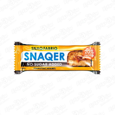 Батончик SNAQ FABRIQ глазированный без сахара со вкусом фундука и карамели 50г