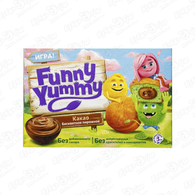 Бисквит Funny Yummy c какао 100г с 3лет