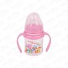 Бутылка babyland с ручками и силиконовой соской розовая 150мл с 0-6мес