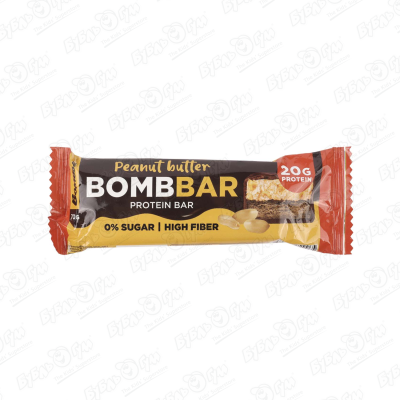 Батончик BOMBBAR арахисовая паста 70г
