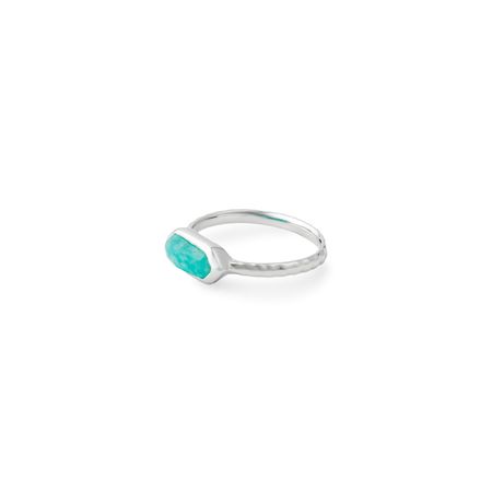 Wisteria Gems Серебряное кольцо с амазонитом в форме хексагона
