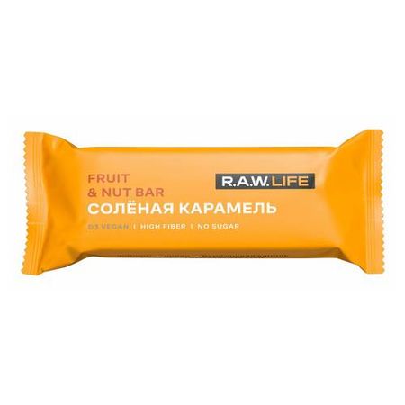 Батончик R.A.W. LIFE соленая карамель, 47 г
