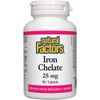 Natural Factors Iron Chelate 25 Mg 90 Tablets, 25 mg, 90 Tablets