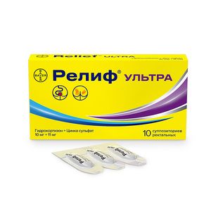 Релиф Ультра Суппозитории ректальные 10 шт