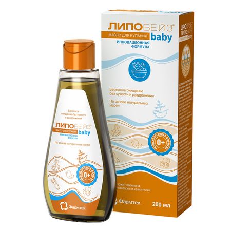 Липобейз Беби масло для купания Беби фл200мл 470₽