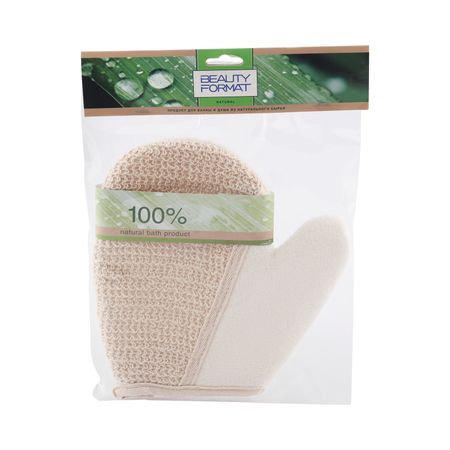 Ригла мочалка натуральная рукавичка среднее плетение 141₽