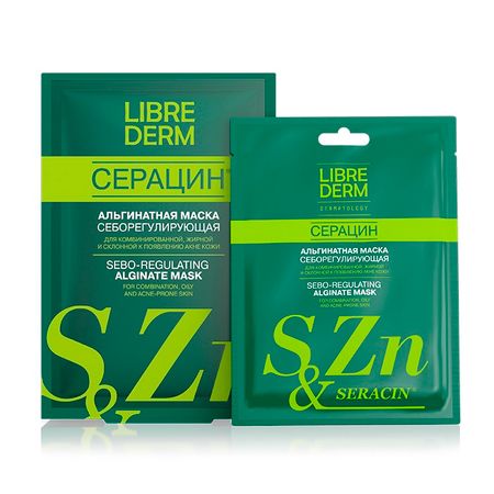 Либридерм Серацин маска д лица альгинатная себорегулирующая д проблемной кожи 30г 5 540₽