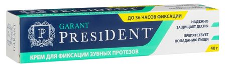 ПрезиДент крем д фиксации зубнпротезов Гарант 40г 346₽