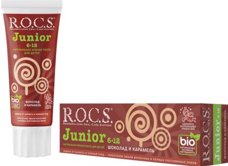 Рокс паста зубная Джуниор шоколад и карамель 74г 191₽