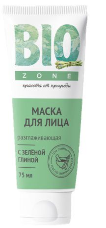 Биозон маска для лица Зеленая глина и эфирное масло лемонграсса 75мл 159₽